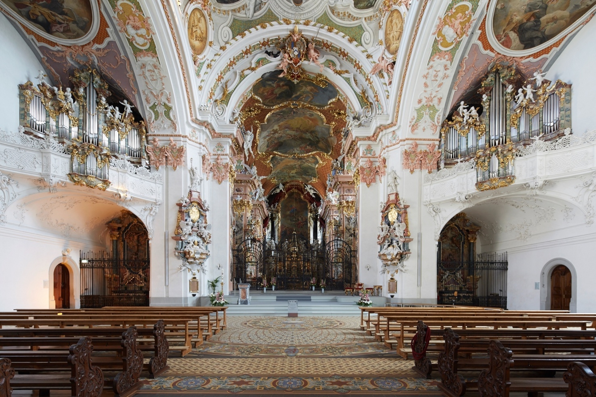 Klosterkirche Innenraum Kloster Einsiedeln
