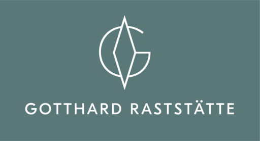 Das Logo der Gotthard Raststätte präsentiert sich in einem klaren und professionellen Stil, der das Unternehmen zeitgemäß und einprägsam repräsentiert. Es vermittelt eine starke und vertrauenswürdige Markenidentität.