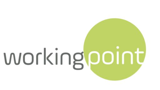 Das Logo von workingpoint präsentiert sich in einem klaren und professionellen Stil, der das Unternehmen zeitgemäß und einprägsam repräsentiert. Es vermittelt eine starke und vertrauenswürdige Markenidentität.